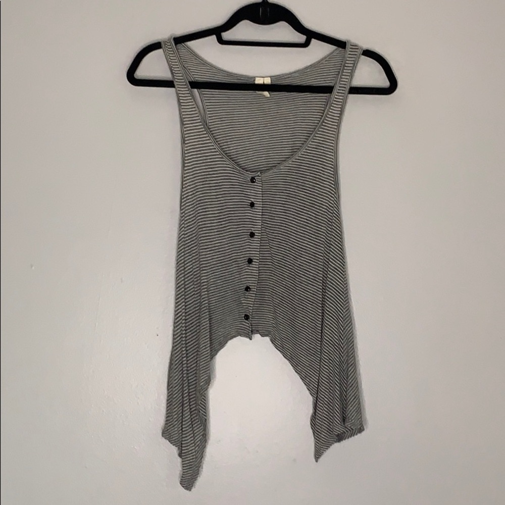 LF Hampton Vintage Cotton relaxed layer Vest Asymmetrical women’s small